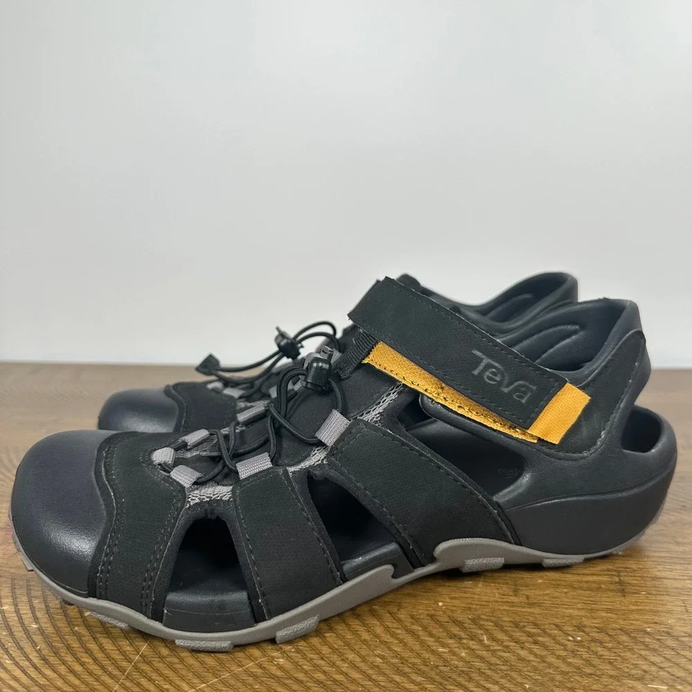 Teva Sandals Mens 8 Black Flintwood Waterproof Hiking Outdoor Water Sport Shoes